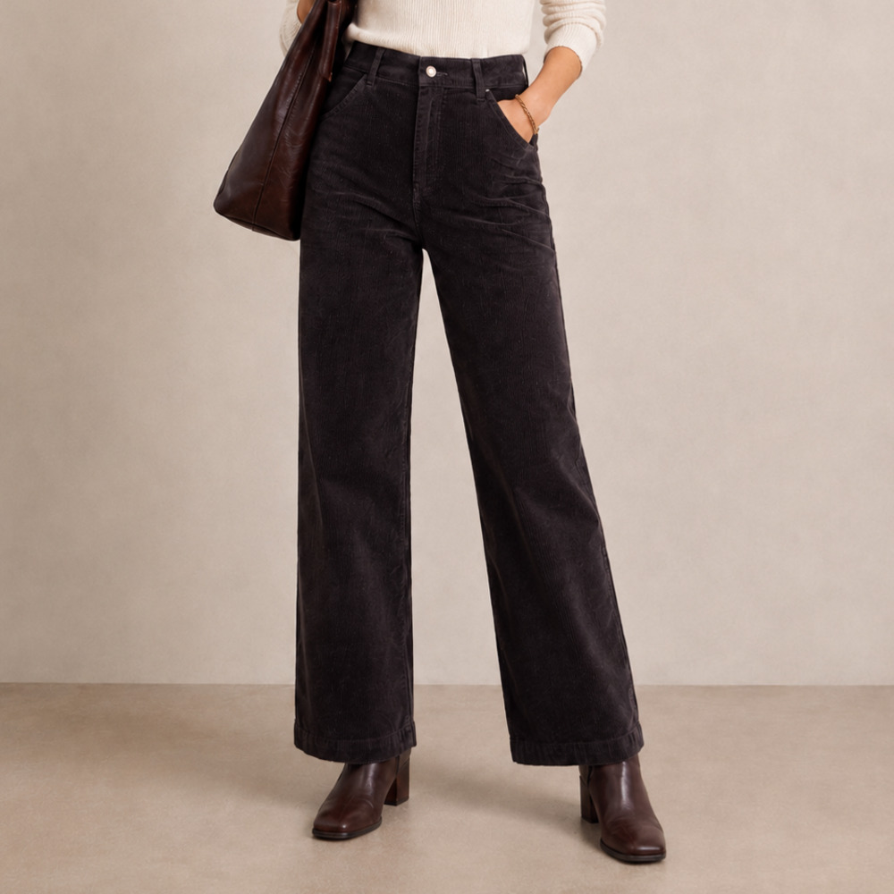 Madewell Emmett Brown Corduroy Wide Leg Pants High Rise Size 24 Fall Academia